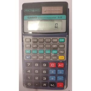 Casio FX-55 Fraction Mate Two Way Power Scientific Calculator With Case